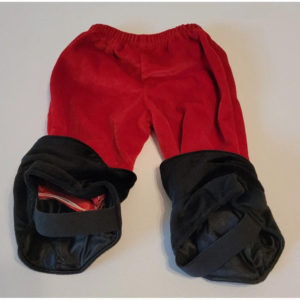 Miniwear Santa Claus Costume Baby 3-6 Months Red Fleece Christmas Hooded Set